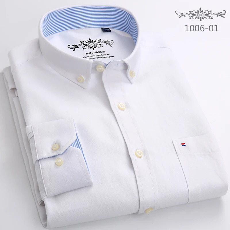 Men's Dress Shirts in shirt longsleeve for men slim fit formal shirts white plian items tops single pocket office clothes 231212