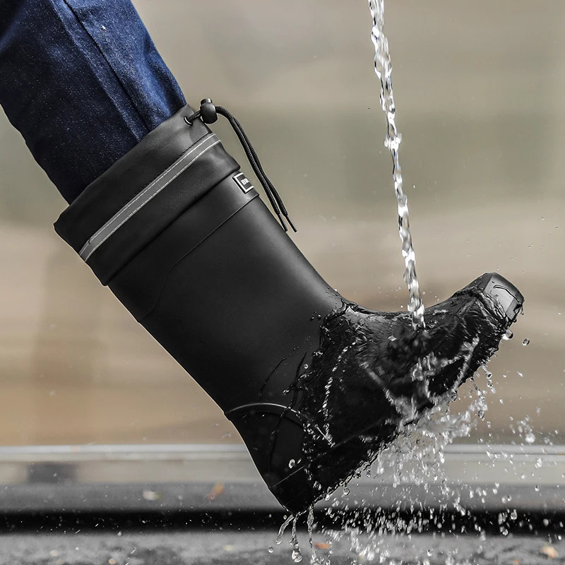 Boots YISHEN Rain Man Shoes High Top Climbing Fishing Rubber Winter Waterproof Mens Garden Unisex Botas De Iluvia 231212