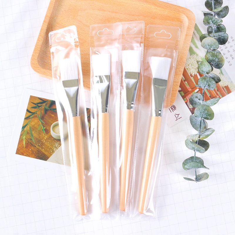 Facial Mask Soft Brush Wooden Handle Portable Face Skin Care Beauty Cosmetics Tool Professional Makeup Brush