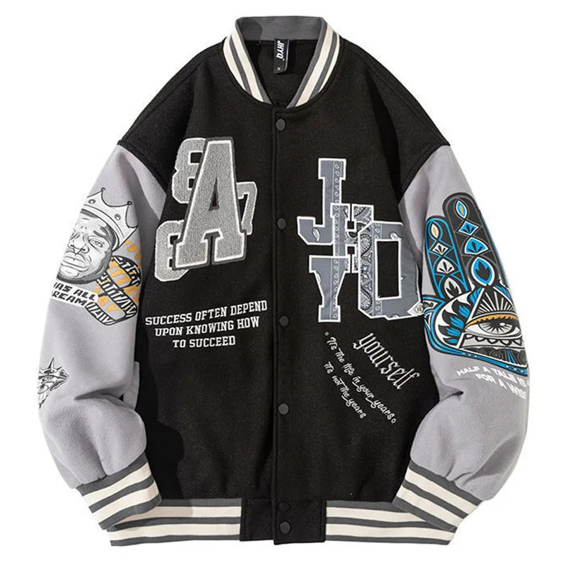 Men's Jackets Men Women Letter Embroidery Varsity Jackets Japanese Thin Oversized Spring Autumn Baseball Jacket Coat Hip Hop Harajuku College 231