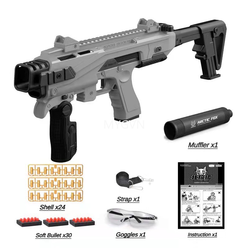 DIY Assemble Toy Gun Pistol Blaster Soft Bullet Manual Launcher Shooting Model For Adults Boys CS Outdoor Games