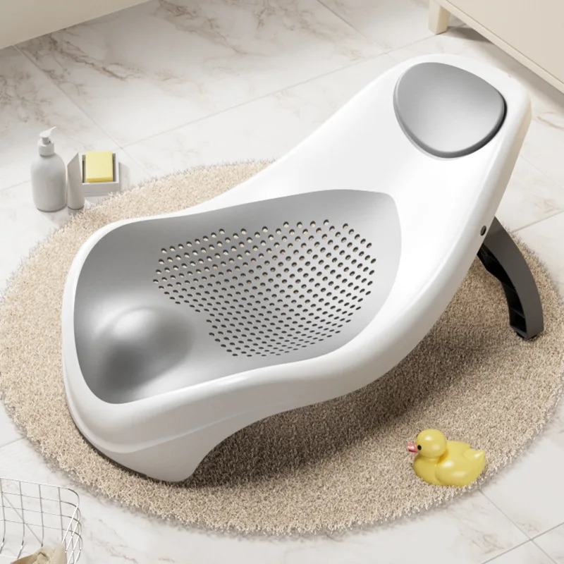Bathing Tubs Seats 2024 Folding Baby Bath Tub Portable Baby Shower Tubs With Temperature Sensing Non-slip Cushion born Bathtub Safe Kids Bathtub 23121