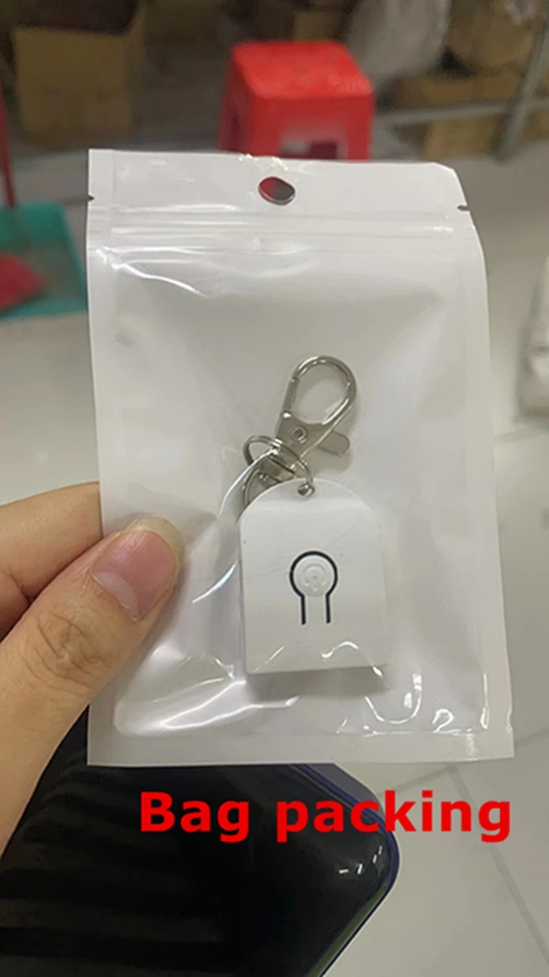 Led 3D Blank Acrylic Keychain RGB Colorful Night Light Key Pendant Lamp Wedding Christmas Decor Diy Gift Key Ring