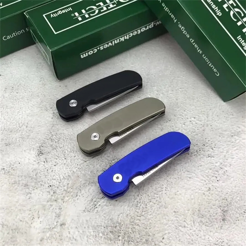 Mini Pro Tech 2203 Godfather Hunting Folding Knife T6-6061 Aluminum Alloy Tactical Knifes Outdoor Survival Defense Easy To Carry Knives 3300 5201 5101