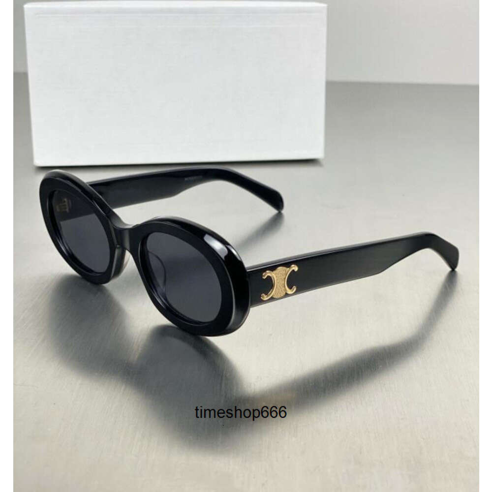 Sunglasses 2023 Retro cat's eye sunglasses for women CE's Arc de Triomphe oval French high street