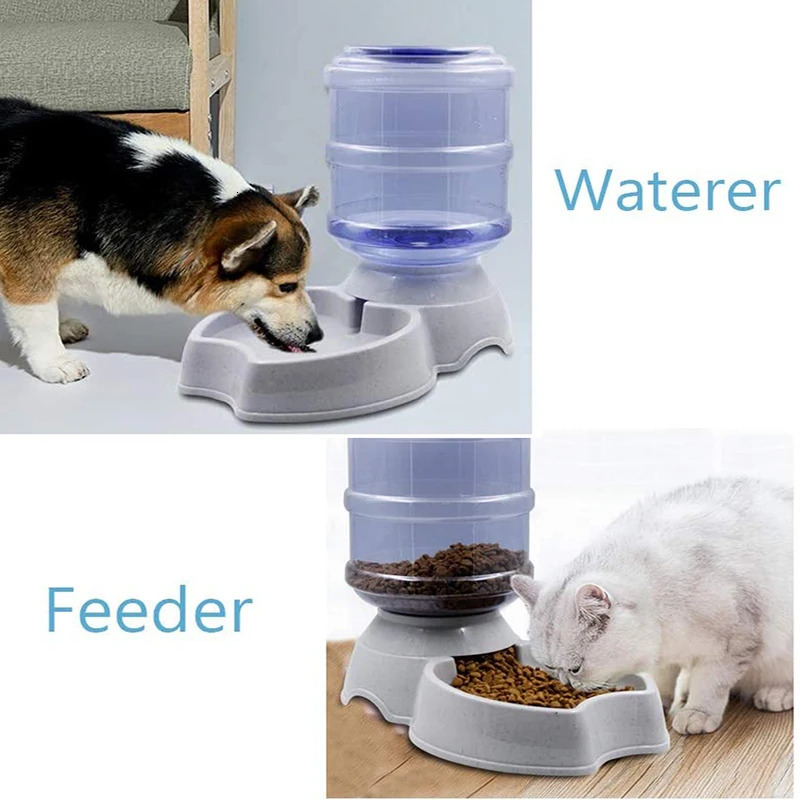 Dog Bowls Feeders 3.8L Dog Bowl Dog Water Dispenser Automatic Feeding Bowls Pet Waterer Feeder Bowl for Dog Cat Large Capacity Cat Water Fountain 2312
