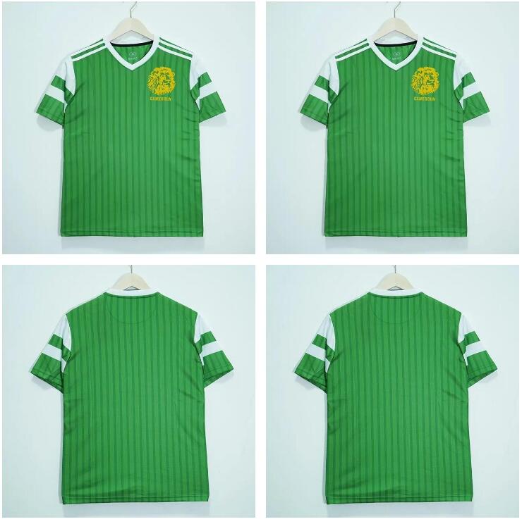 Retro Cameroon 1990 Milla Tataw Soccer Jerseys Vintage MBOMA ETO Home Short Sleeve Uniforms Football Shirt Classic Kit S-XXL