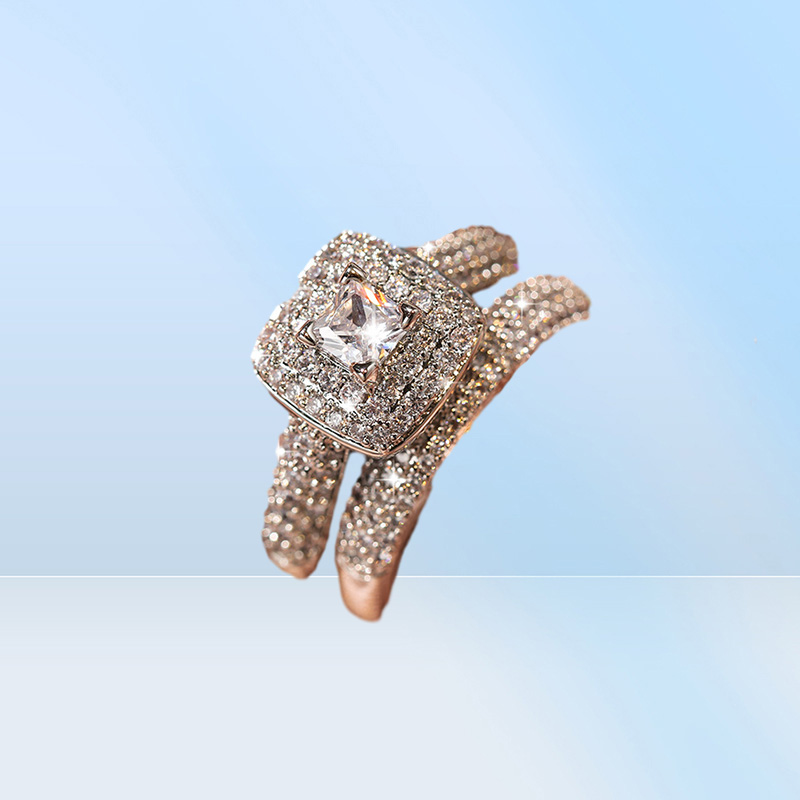 Fashion brand rings for women top designer S925 sterling silver women039s ring luxury full diamond engagement ring woman Valent513