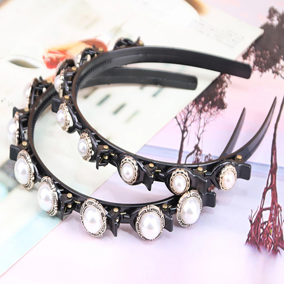 Headbands Molans anti slip Alice headband pearl headband womens headband ring claw clip double bangs hair accessories hair clip 231213