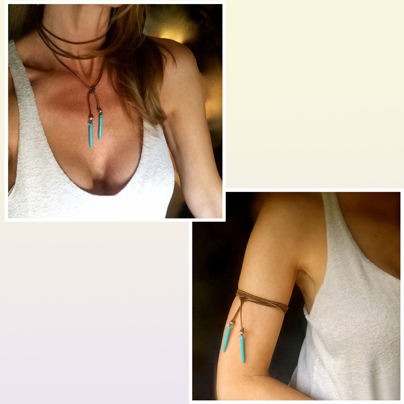 Turquoise bar Necklace Choker Tiny Dainty Minimalist Jewelry for Women for girlfriend