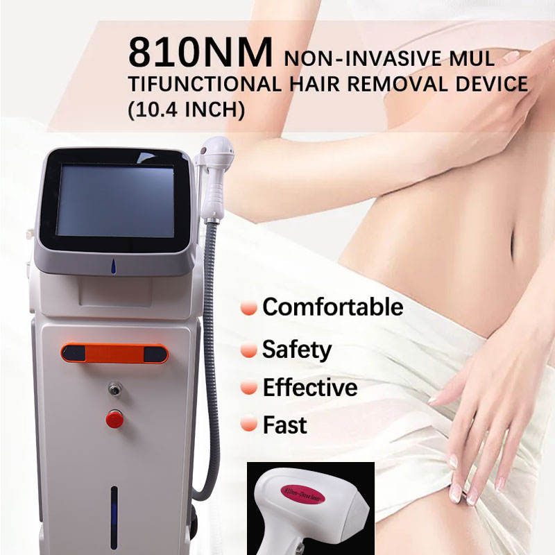 High Efficiency 2Handles 810nm Diode Laser Ice Point Hair Removal Machine Pico Laser Large Spot Area Eyebrow Tattoo Remover Machine