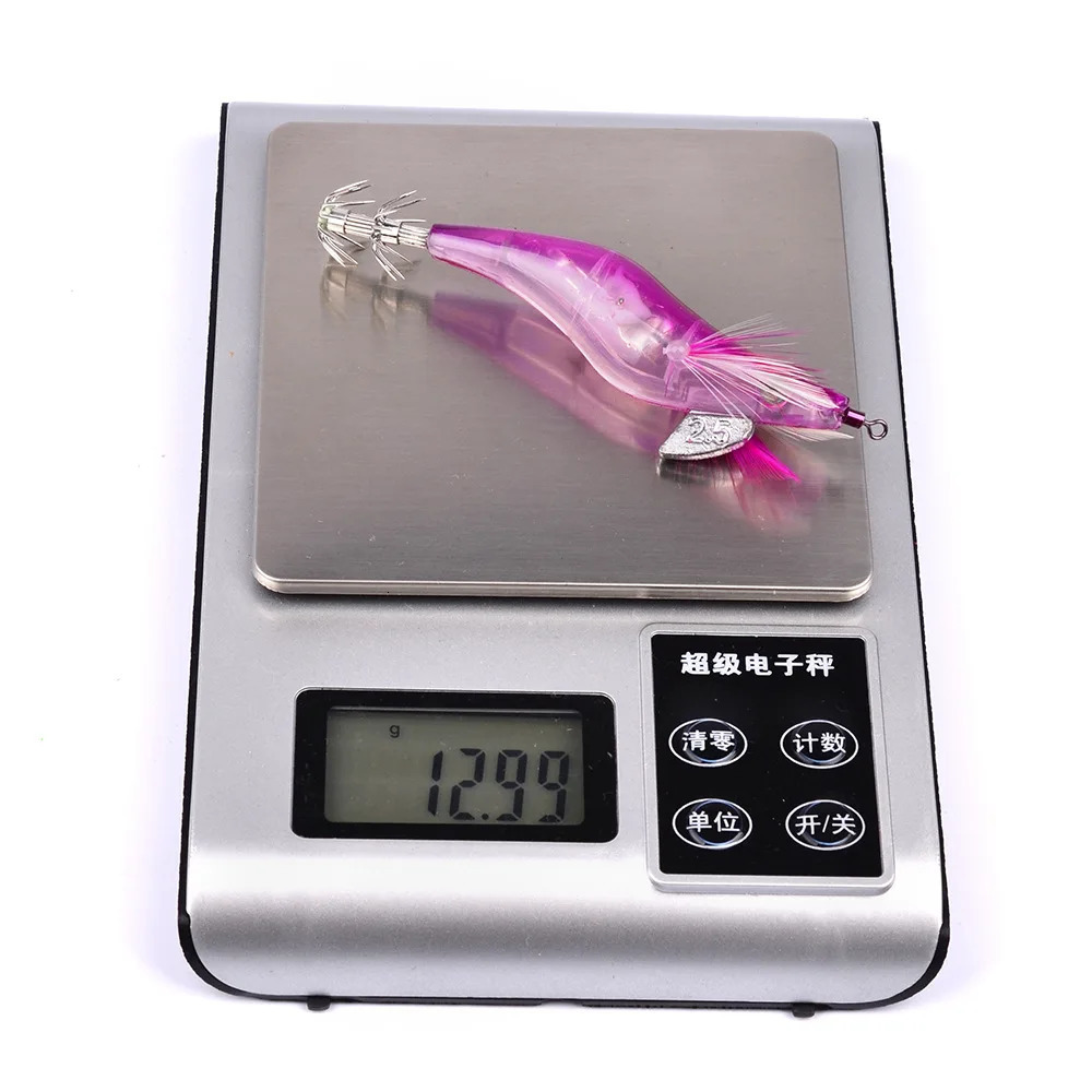 Baits Lures LED Electronic Luminous Shrimp Squid 10cm 13g Night Fishing Jigs Lure Bass Bait Fish Tackle Equipment Accessory wobbler 231214