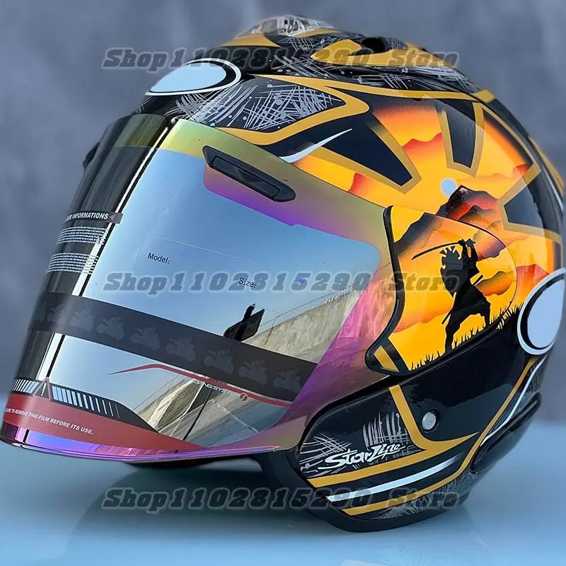 Cycling Helmets Ram3 Pedrosa Samurai Half Helmet Men and Women Motorcycle Off Road Summer Downhill Racing Mountain Cross Casco Capacete 231214