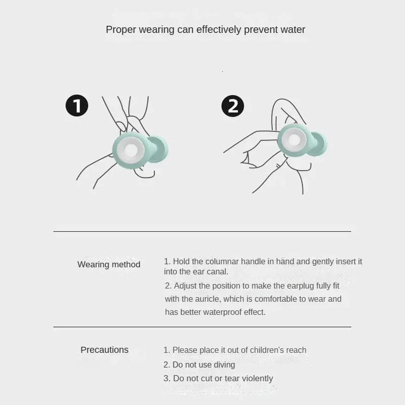 Nose clip Swimming Ear Nose Clips Professional Waterproof Earplug Silicone Earplug Exquisite Set Noise Reduction Earplugs For Sleeping 231213
