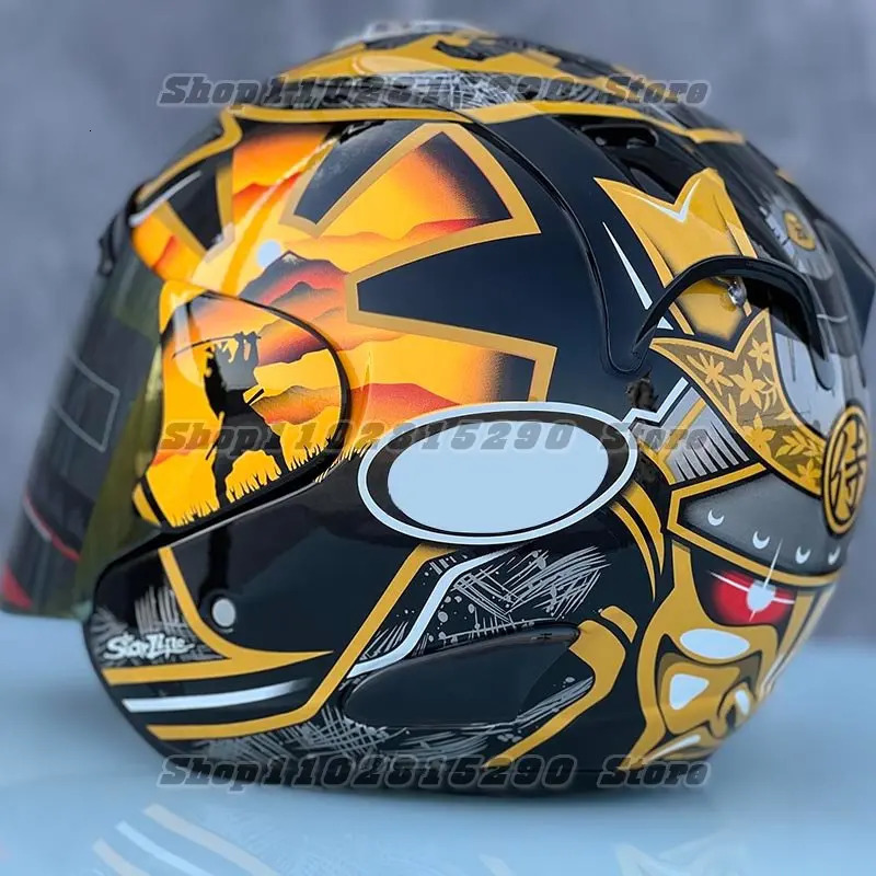 Cycling Helmets Ram3 Pedrosa Samurai Half Helmet Men and Women Motorcycle Off Road Summer Downhill Racing Mountain Cross Casco Capacete 231214