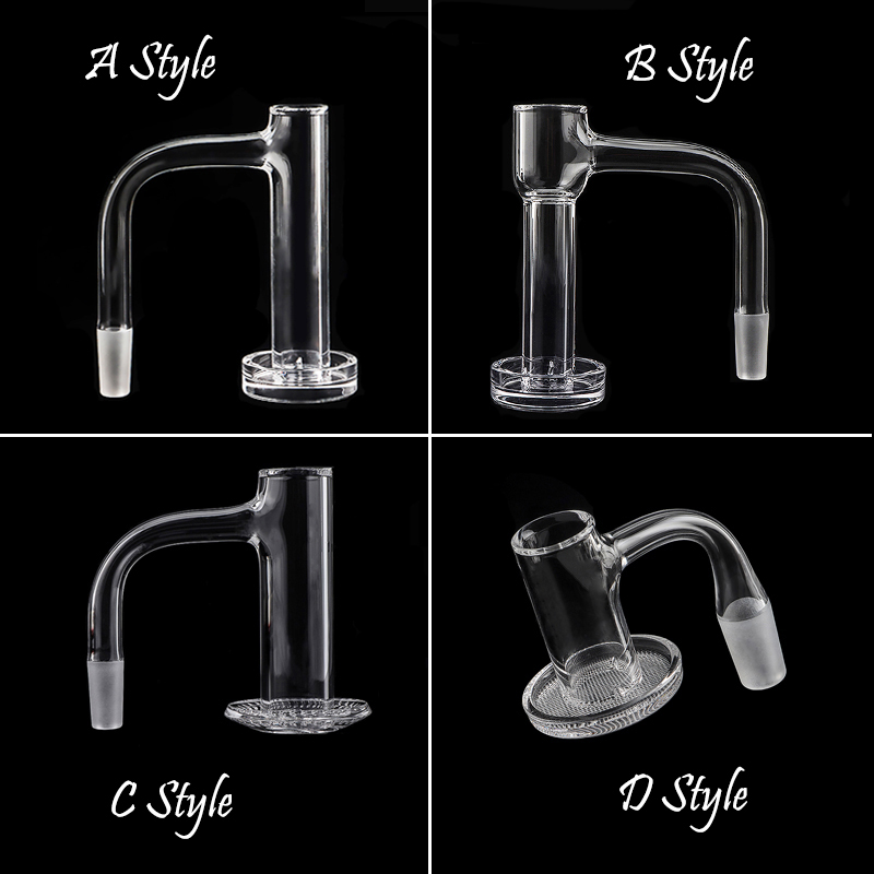 Smoke Full Weld Beveled Edge Quartz Banger Nails With10mm 14mm 18mm Male Female Joints Suitfor Glass Water Bongs