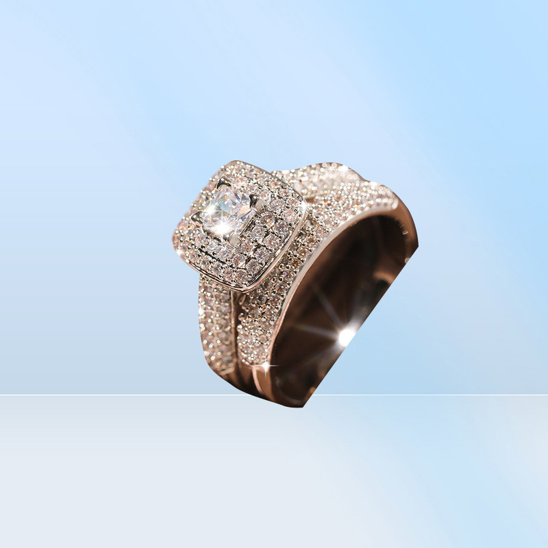 Fashion brand rings for women top designer S925 sterling silver women039s ring luxury full diamond engagement ring woman Valent513