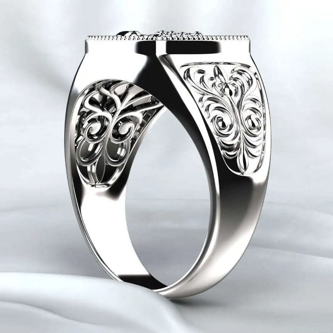 Wedding Rings Fashion Milan Girls Top Gothic Punk Scorpion Mens Vintage Ring Mens Pattern Ring Mens Jewelry All for Sale 231213