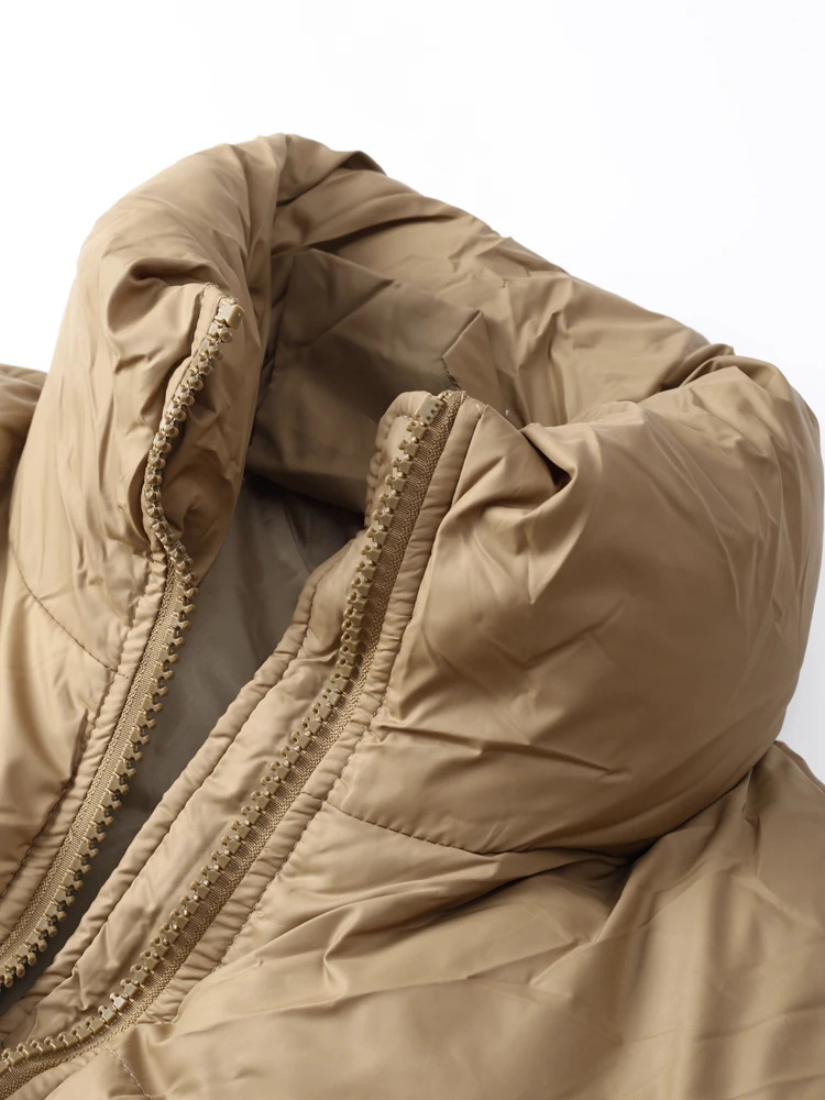 Women's Down Parkas Korean Thick Solid Long Jacket Woman Turn-down Collar Coat Loose Long Sleeve Winter Female Zipper Warm Casual Warm Clothes 23