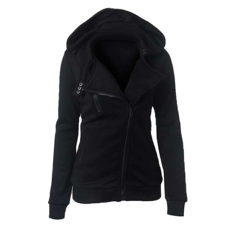 Fashion Warm Sweatshirt womens hoodies long sleeve Patchwork Oversized Hooded Zipper Casual hoodie sweatshirts ladies tops 201030