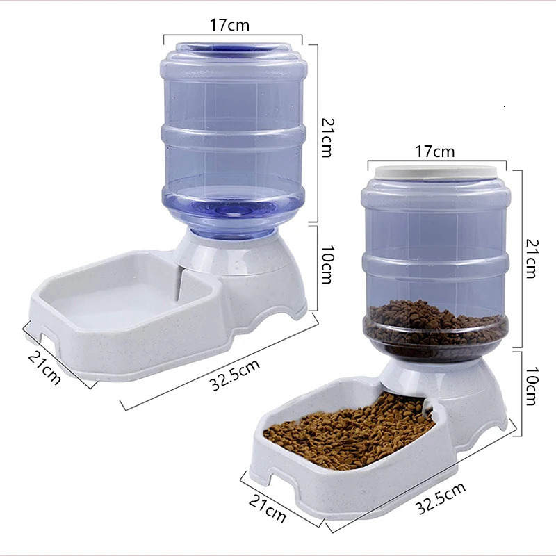 Dog Bowls Feeders 3.8L Dog Bowl Dog Water Dispenser Automatic Feeding Bowls Pet Waterer Feeder Bowl for Dog Cat Large Capacity Cat Water Fountain 2312