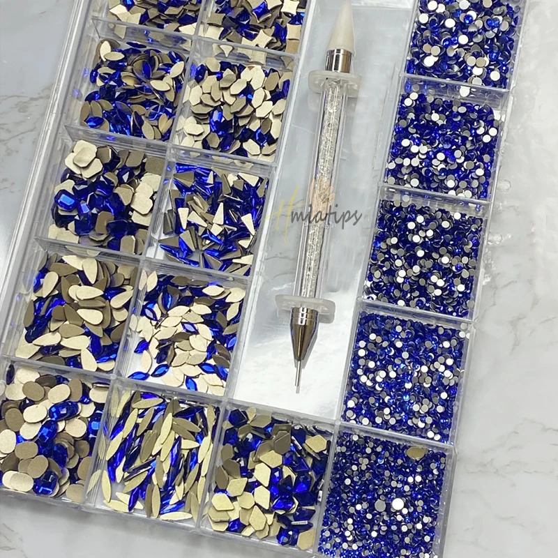 Nail Art Decorations Mixed size High Quality Glass s Crystal Set Stone Drill Pen Manicure Accessories Supplies 231213