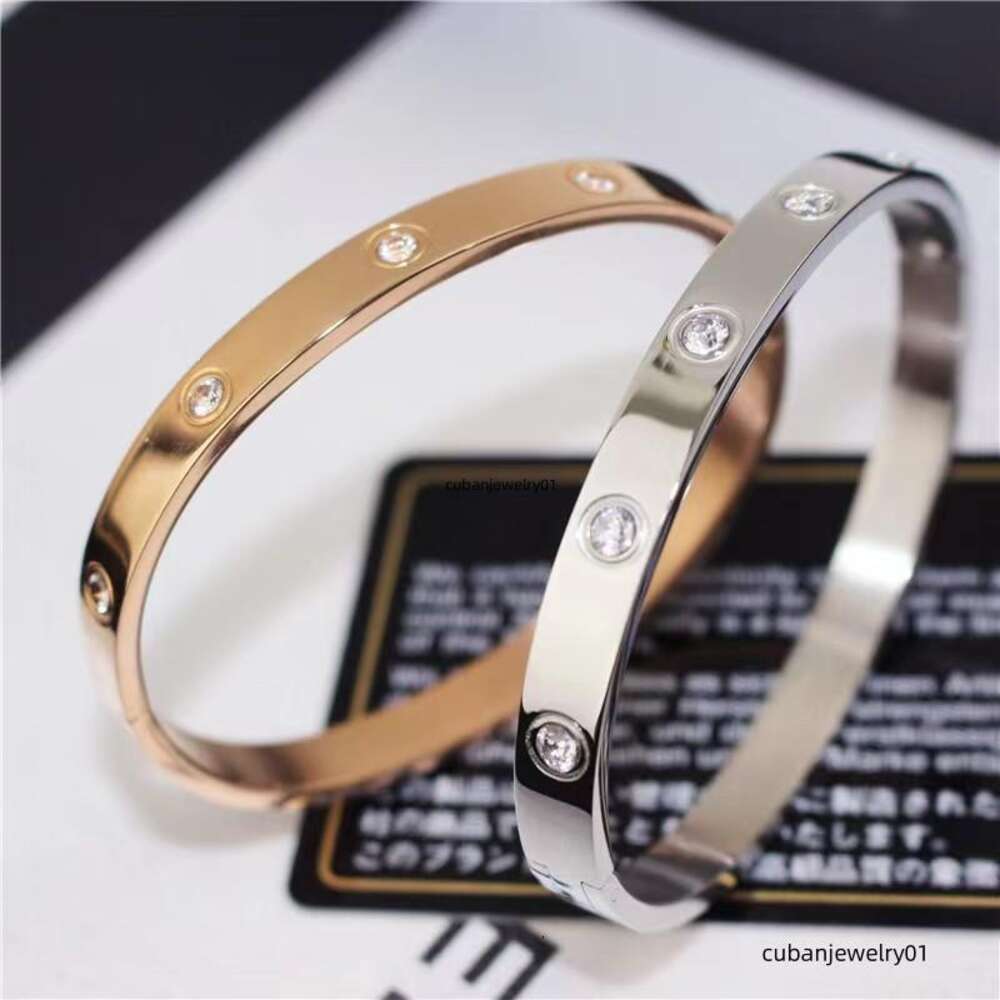 designer jewelry bracelet woman gold bracelets 18k rose gold silver titanium stainless steel diamond bangles nail bracelets for men and womens17 18 19 21 20 22 size