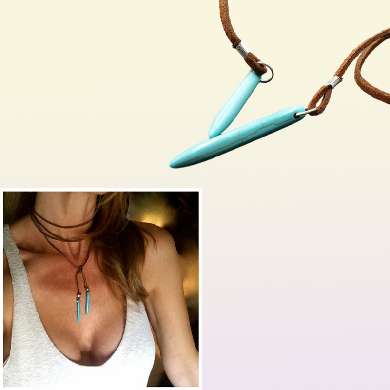 Turquoise bar Necklace Choker Tiny Dainty Minimalist Jewelry for Women for girlfriend