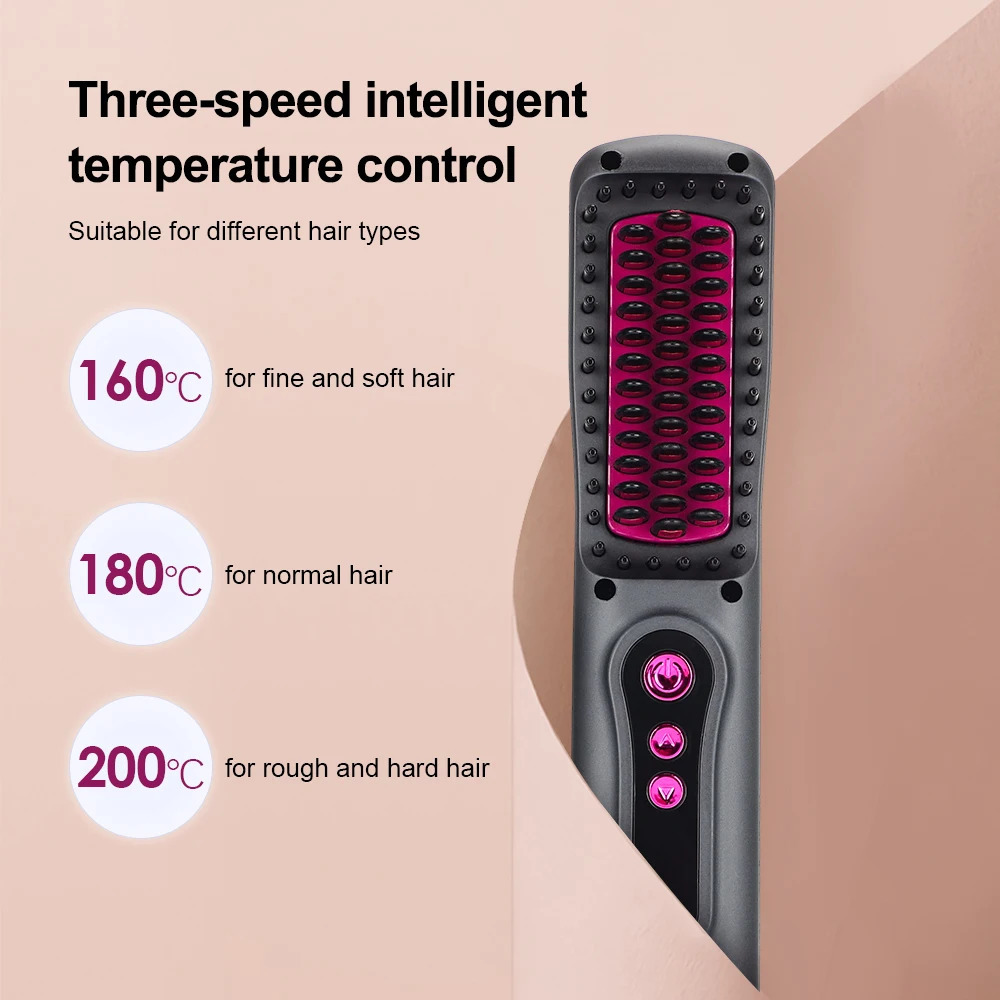 Hair Straighteners Professional Hair Straightening Brush 3 Gear Heating Comb Hair Curling Iron Multifunctional Straightener Hair Brush Hair Comb 23121