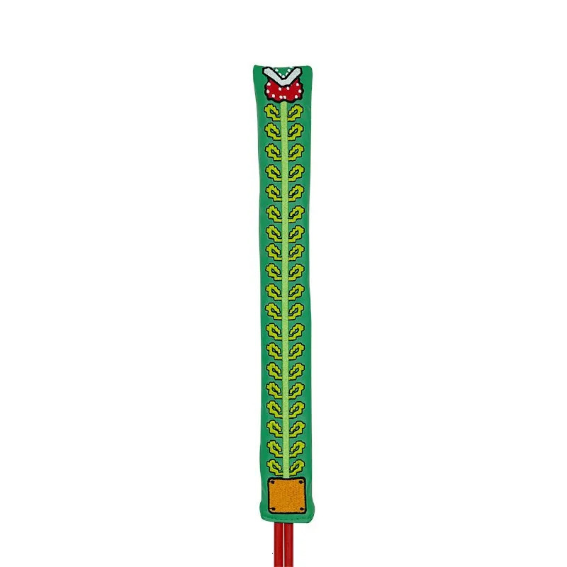 Other Golf Products Golf pointer cover Golf Alignment Stick Cover golf Locating rod sleeve PU Leather Double-sided embroidery Cannibal flower 231214