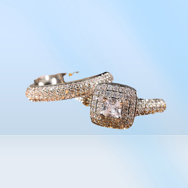 Fashion brand rings for women top designer S925 sterling silver women039s ring luxury full diamond engagement ring woman Valent513