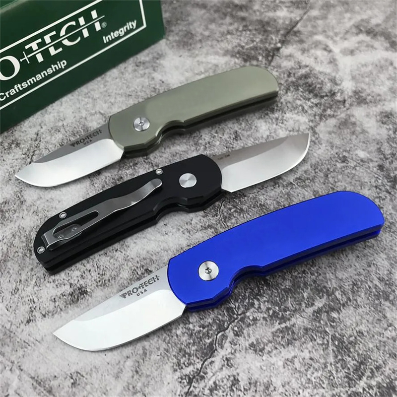 Mini Pro Tech 2203 Godfather Hunting Folding Knife T6-6061 Aluminum Alloy Tactical Knifes Outdoor Survival Defense Easy To Carry Knives 3300 5201 5101