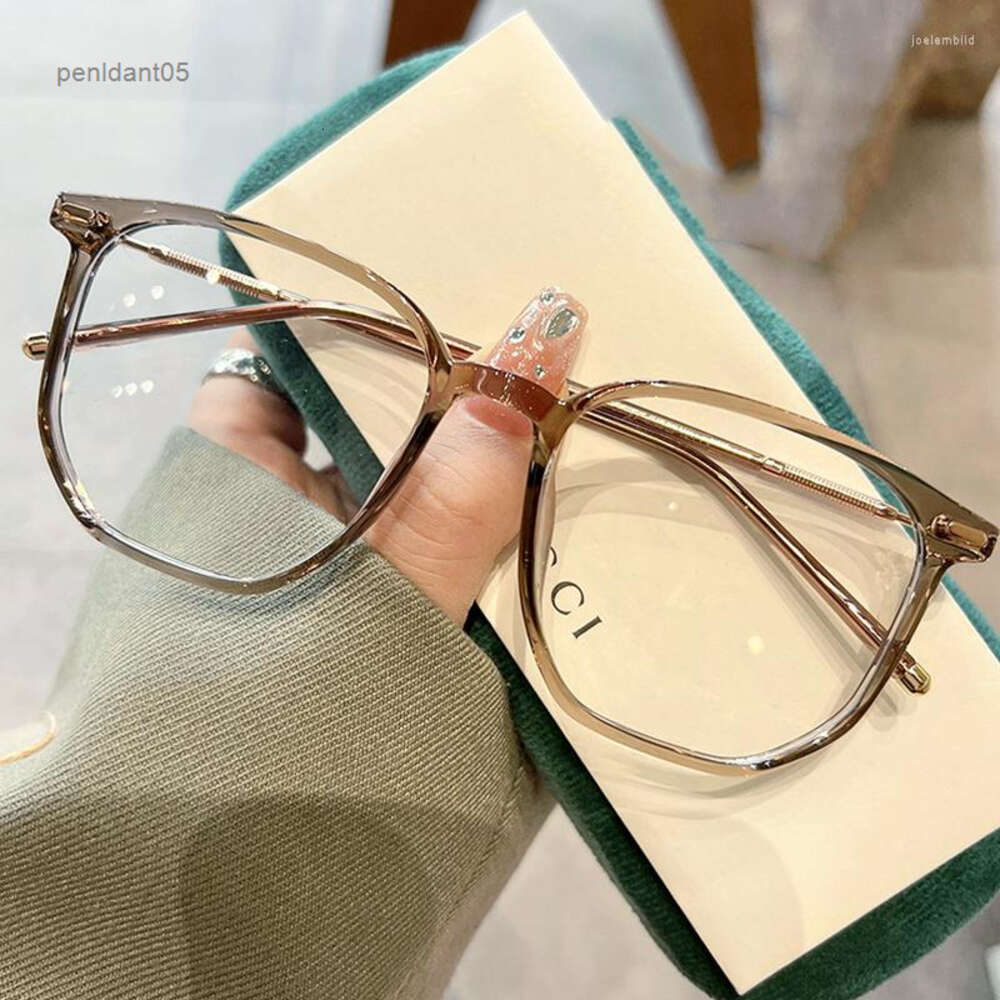 Sunglasses Sunglasses Retro Ultra-light TR90 Anti-blue Light Female Fashion Exquisite Brand Casual Metal Frame Flat Glasses