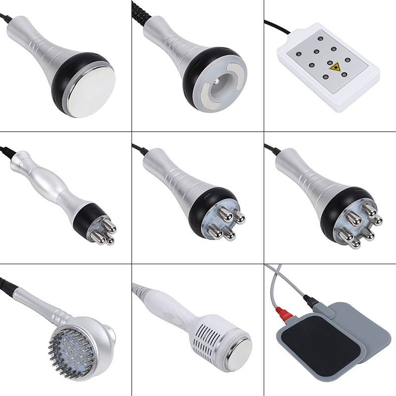 Salon Slimming Machine Multifunctional 9 in 1 Cavitation RF Laser Vacuum EMS Cold Hammer 7 Colors Light Photon Therapy Skin Care Body Shaping Tighteni