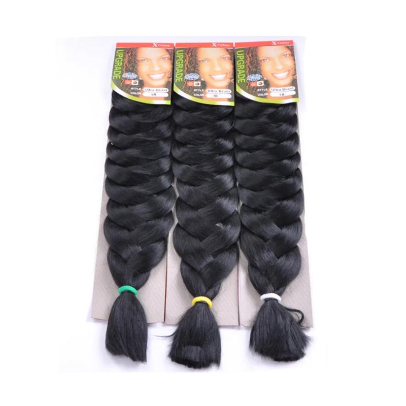 Braid Hair 82 Inches 165g Pack Synthetic Hair Crochet Braids Single Color Premium Ultra Jumbo Braid Hair Warkocze Cabello Trenzado Ultra Jumbo Premium