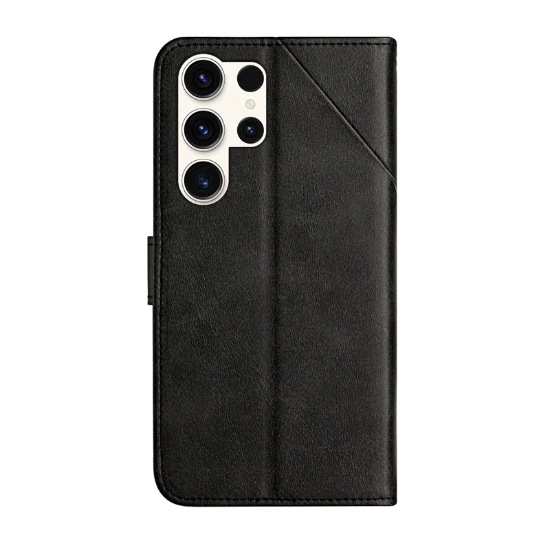 Vertical Leather Wallet Cases For Samsung S26 S25 FE S24 Ultra A07 A17 A06 S23 Plus A57 A37 A27 A15 A56 A26 A36 Business Geometric Line Flip Card Hold