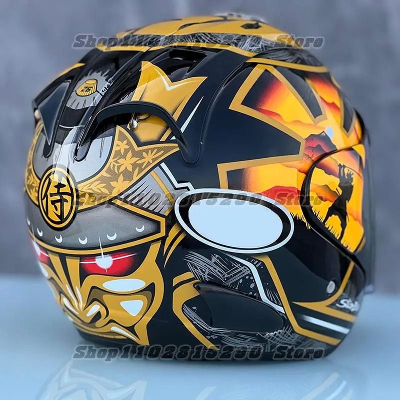 Cycling Helmets Ram3 Pedrosa Samurai Half Helmet Men and Women Motorcycle Off Road Summer Downhill Racing Mountain Cross Casco Capacete 231214