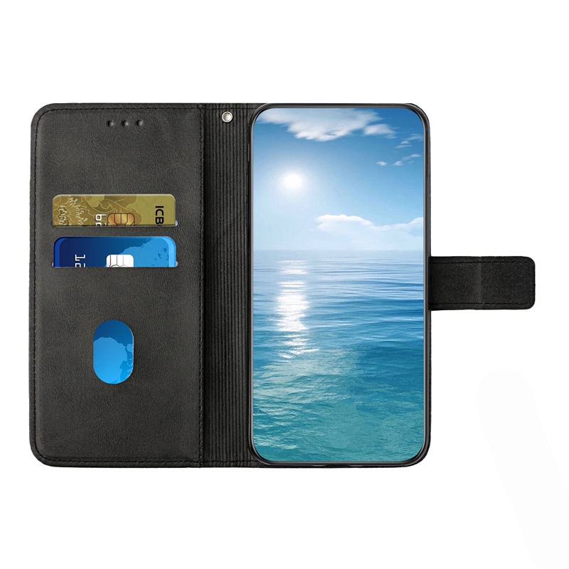 Vertical Leather Wallet Cases For Samsung S26 S25 FE S24 Ultra A07 A17 A06 S23 Plus A57 A37 A27 A15 A56 A26 A36 Business Geometric Line Flip Card Hold