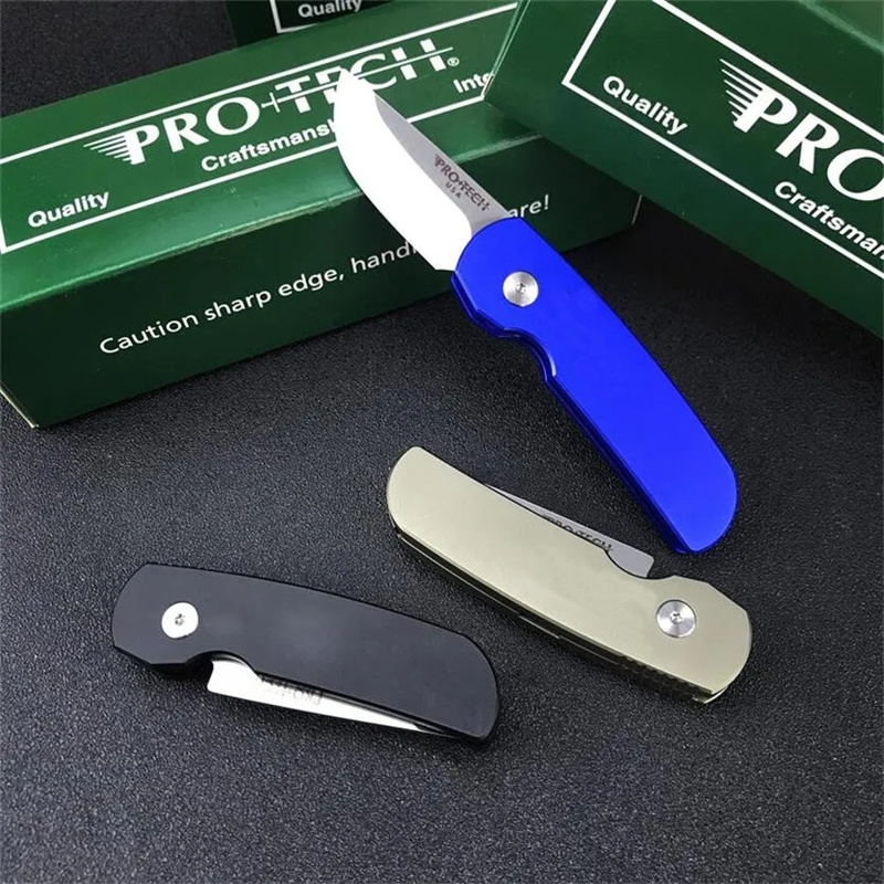 Mini Pro Tech 2203 Godfather Hunting Folding Knife T6-6061 Aluminum Alloy Tactical Knifes Outdoor Survival Defense Easy To Carry Knives 3300 5201 5101