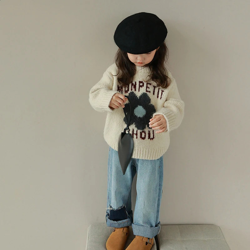 Cardigan Kids Xin Hua La Hua Spring Summer Knitted Pullover Sweater Q241205