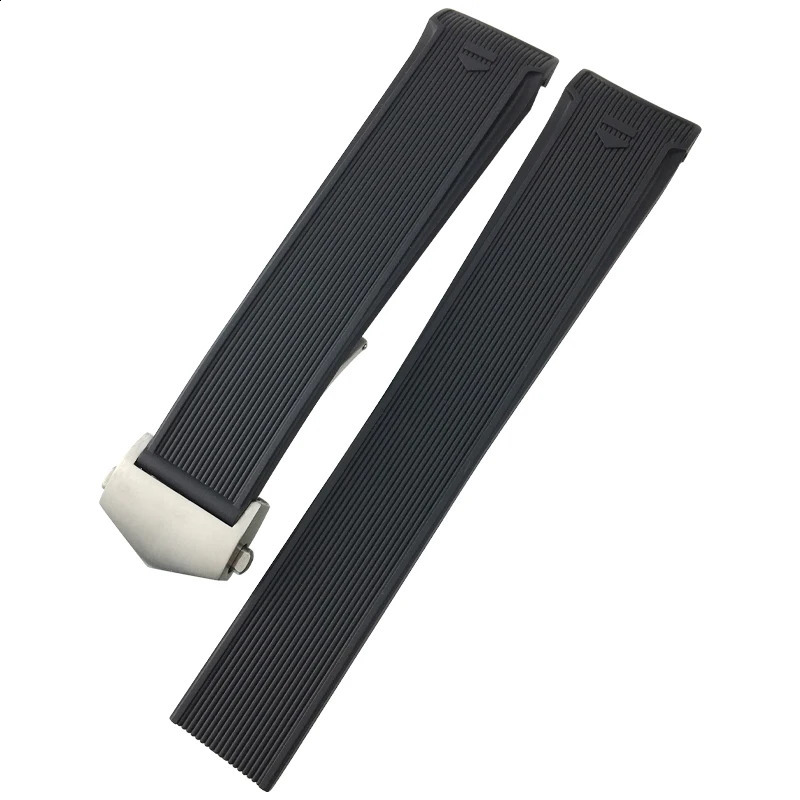Watch Bands High Quality Natural Rubber Watchband 20mm 22mm Fit for TAG Heuer Aquaracer 300 500 Diving Strap Sports Silicone Wristband 231214