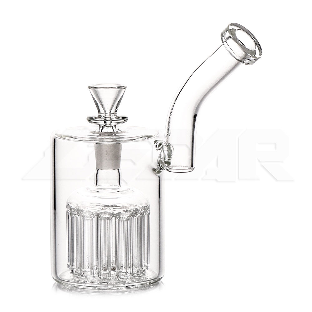 7 inch Glass Hookahs with 12 arm Perc Water Pipe Glass Bubbler Bent Neck with 14mm Smoking Bowl