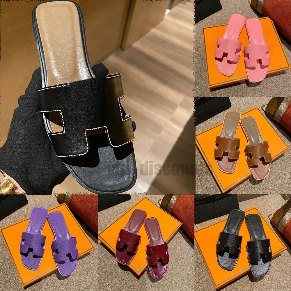 slippers sandals famous designer women luxury mules slides sandale low heels black pink brown slide flats flip flops pantoufle sneakers shoes Size 35-42