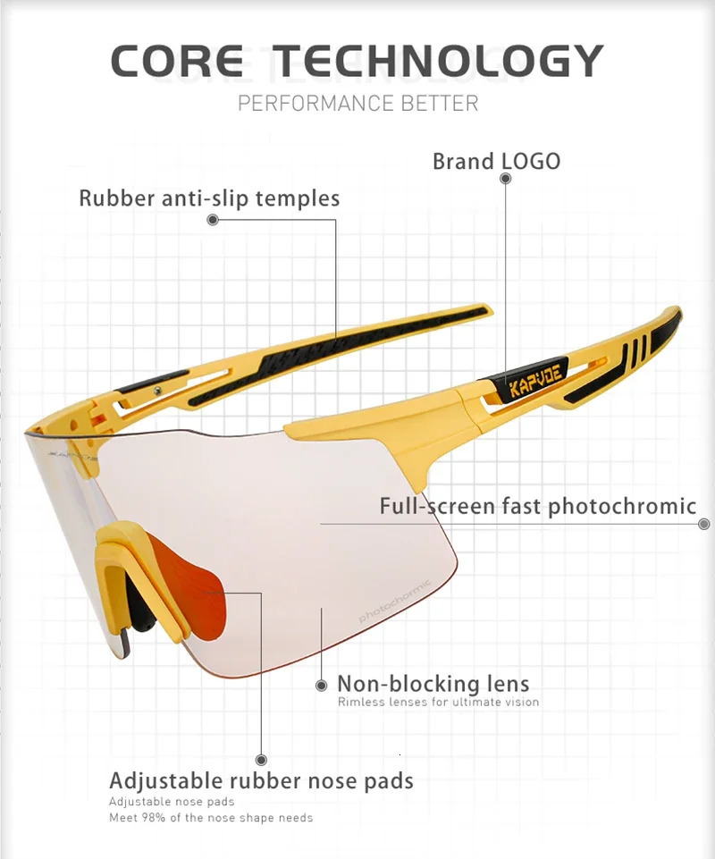 Ski Goggles P ochromic UV400 Men Women Sport Fishing Running Driving Glasses Cycling MTB Mountain Bike Eyewear Bicycle Sunglasses 231215