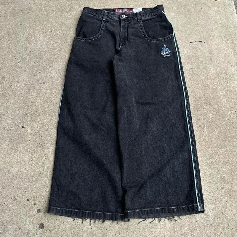 Men's Jeans Y2K Fashion Baggy Streetwear Mens Hip Hop Retro Graphic Denim Pants Harajuku Gothic High Waist Wide Trouser 231214