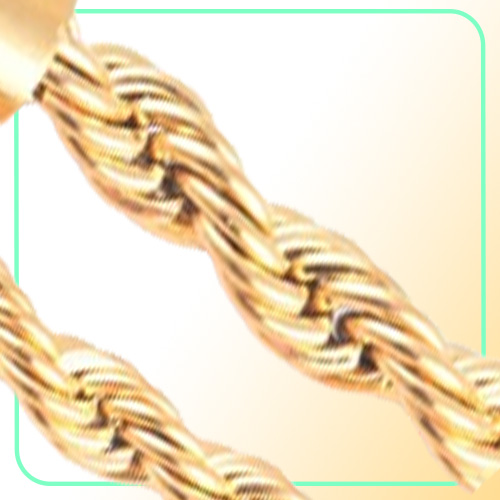 High Quality Gold Plated Rope Chain Stainless Steel Necklace For Women Men Golden Fashion ed Rope Chains Jewelry Gift 2 3 4 5