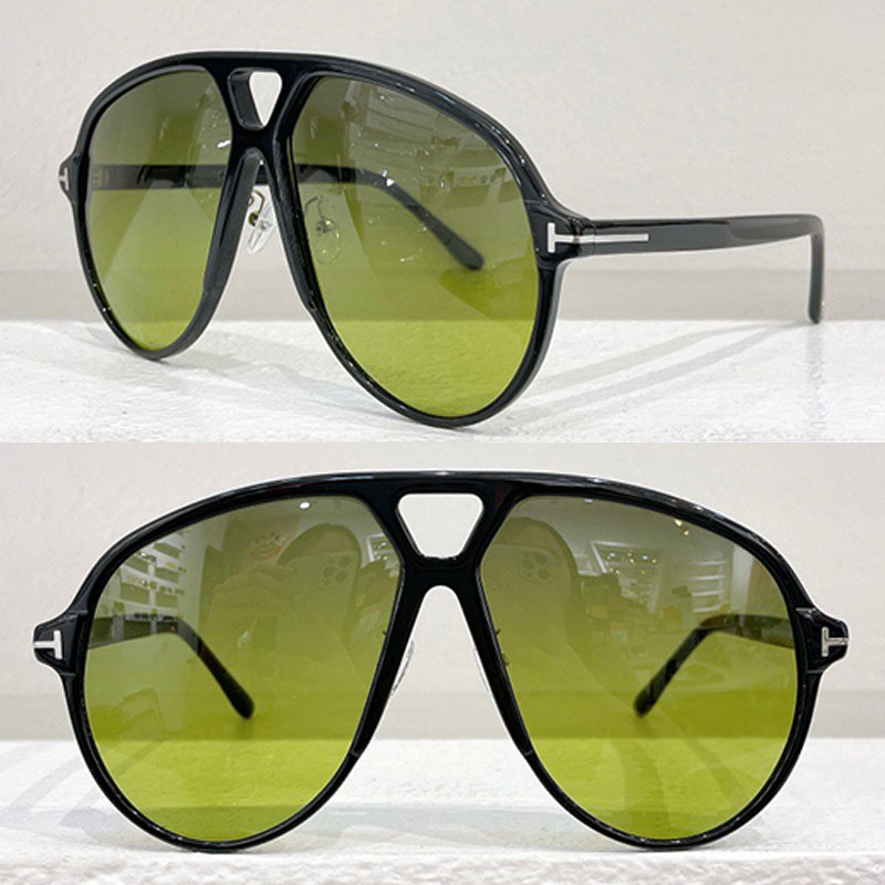 Oversize XAVIER Sunglasses Designer Fashionable Mens Womens Shiny Metal Style With Metal T-logo on the temples TF1061 suitable for face shape windproof outdoor