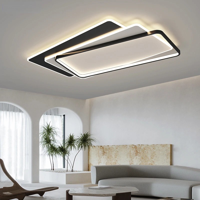 Simple Round Square Modern LED Chandeliers Lights Living Dining Room Kitchen Bedroom Hall Ceiling Lamps Home Indoor Lighting