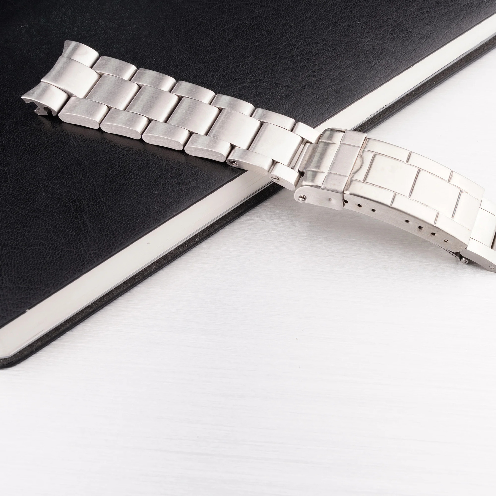 Watch Bands Rolamy 20mm 316L Steel Band Solid End Glide Silver Brushed Clasp Bracelet for VINTAGE Submariner Oyster 70216 231214