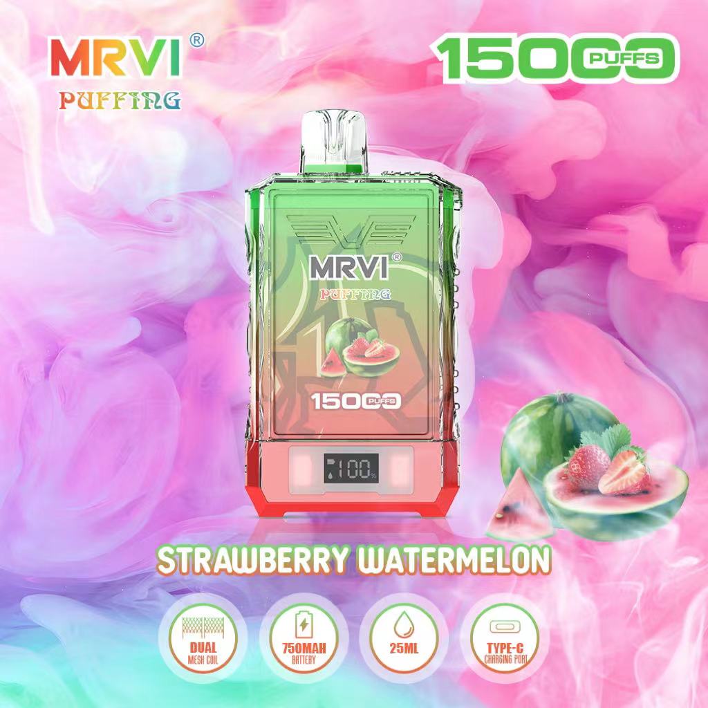 Puff 15000 Disposable E cigarettes Mrvi Puffing 15k vaper 15000 puffs 2/3/5% Rechargeable 750mAh RGB Original vapor VS bang